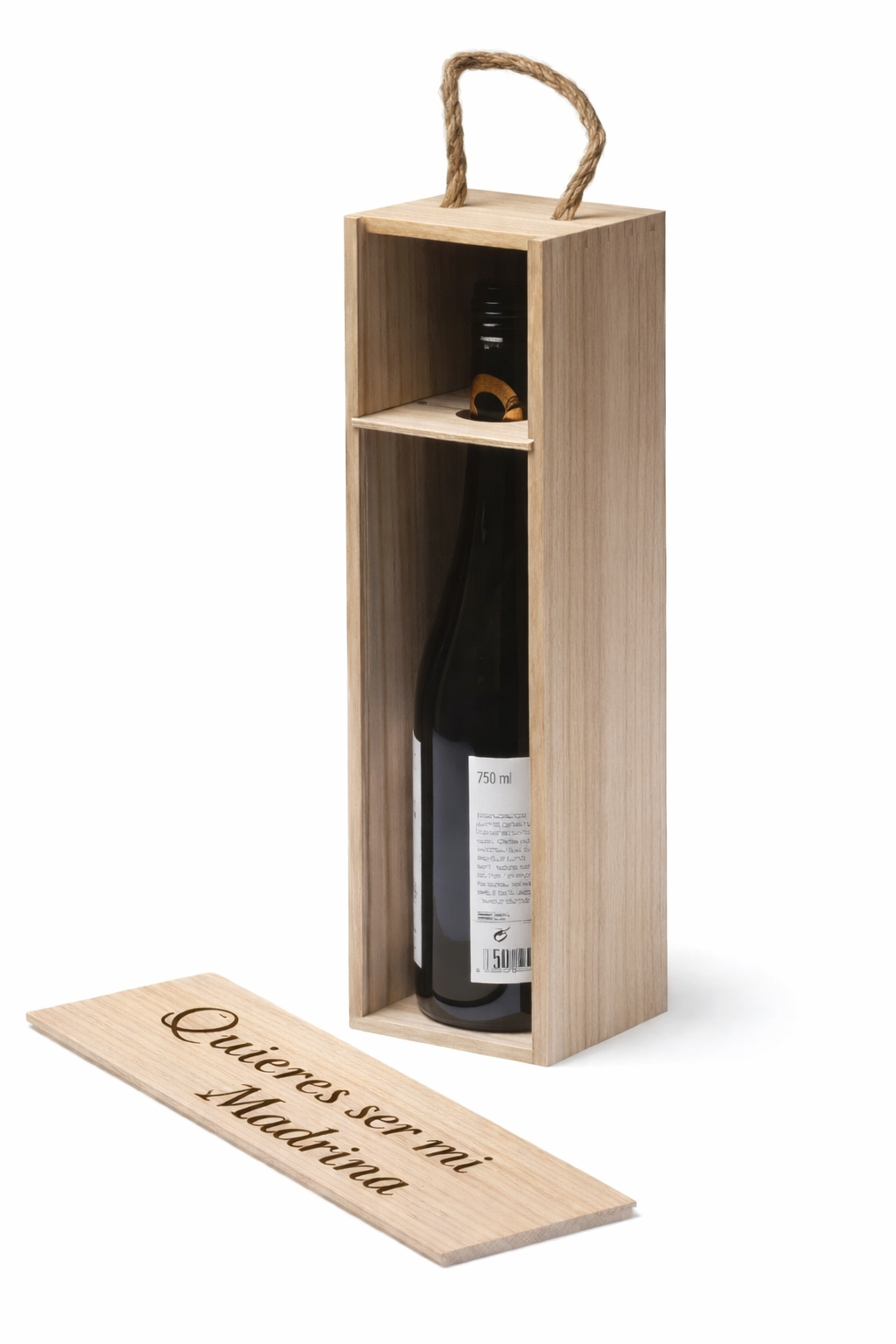 Caja de vino de madera personalizada